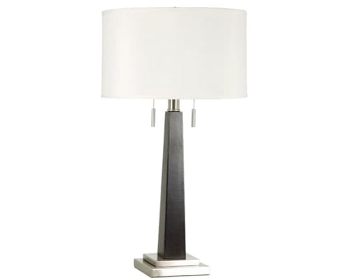 Wood Column Table Lamp